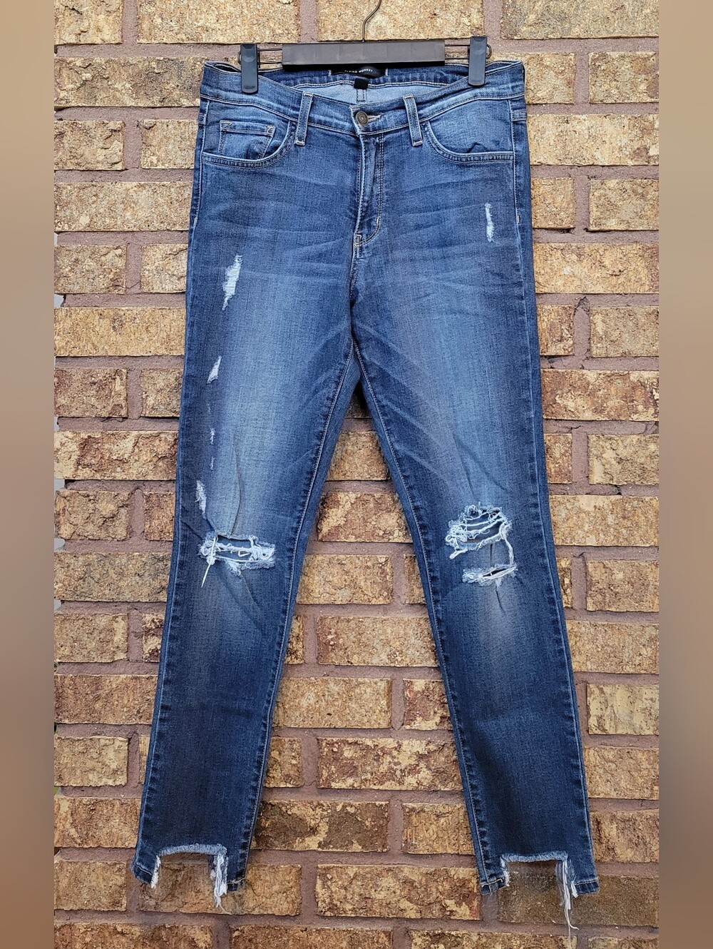 Flying Monkey Ankle Skinny Distressed Denim Jeans Size 29 Cotton Blend Stretch